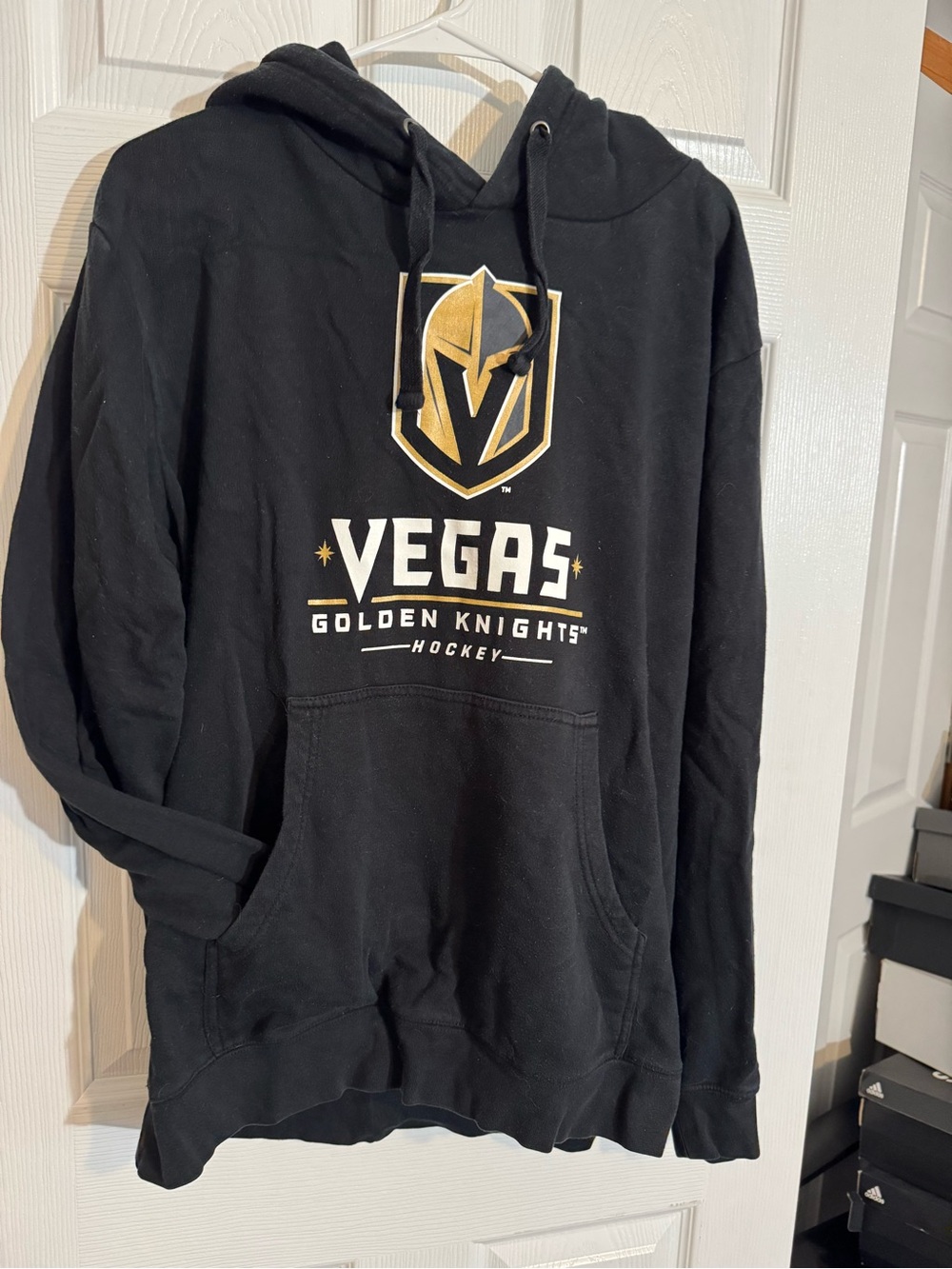 Fanatics Vegas Golden Knights Black Pullover Hoodie with Gold & White Logo